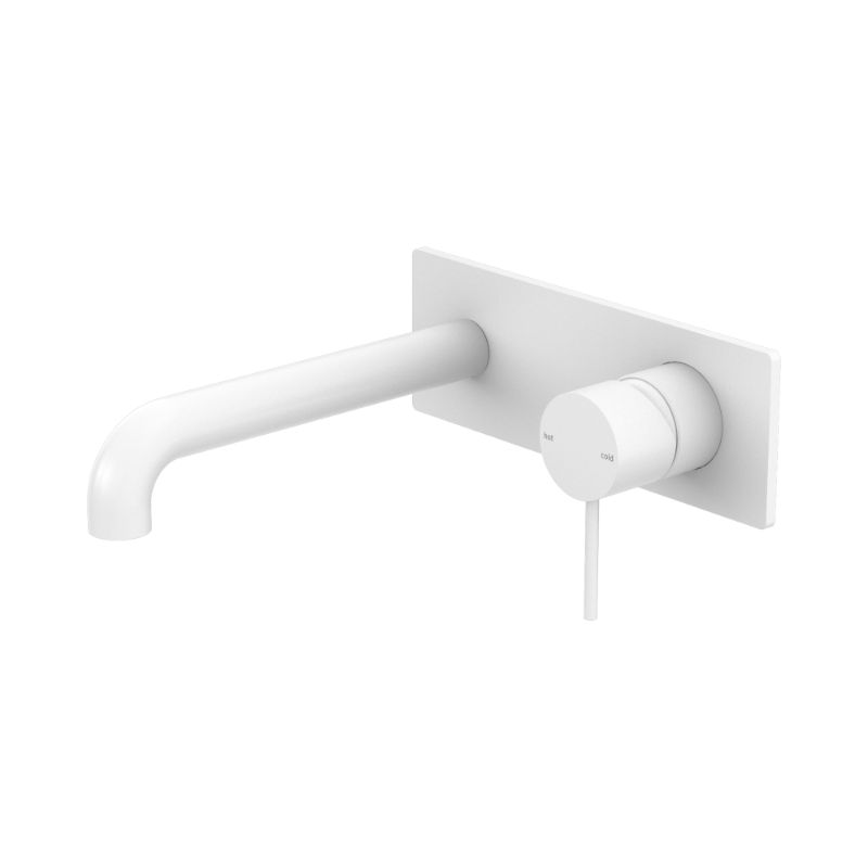 Mecca Wall Basin/Bath Mixer 120mm Matte White