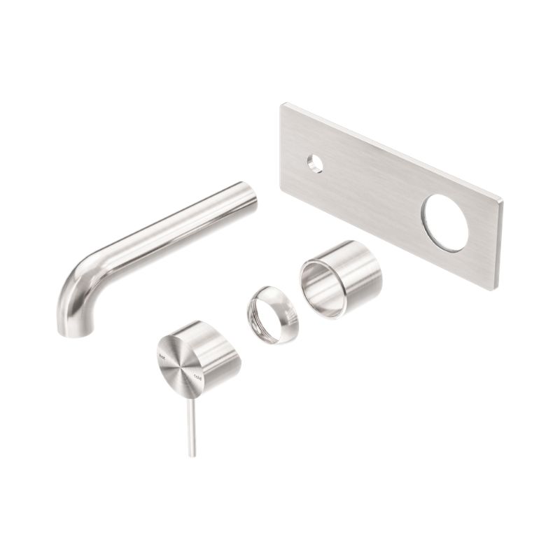 Mecca Wall Basin/Bath Mixer 120mm Trim Kits Only Brushed Nickel