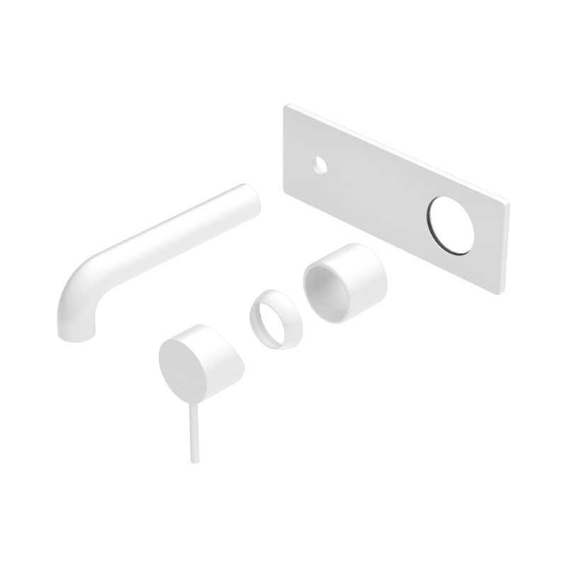 Mecca Wall Basin/Bath Mixer 185mm Trim Kits Only Matte White