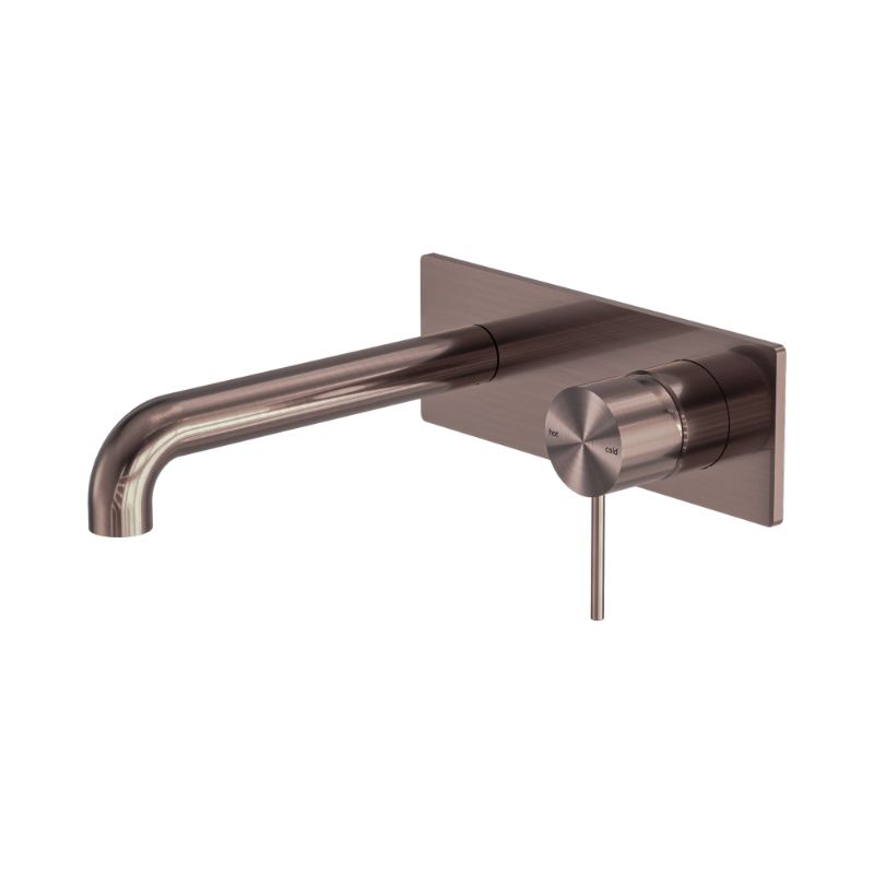 Mecca Wall Basin/Bath Mixer 230mm Brushed Bronze