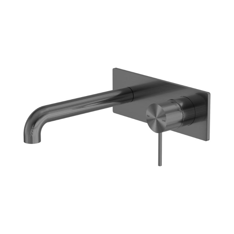 Mecca Wall Basin/Bath Mixer 260mm Gun Metal