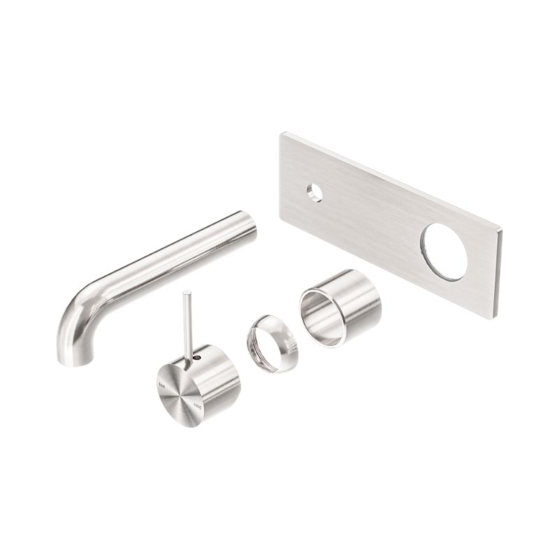 Mecca Wall Basin/Bath Mixer Handle Up 120mm Trim Kits Only Brushed Nickel