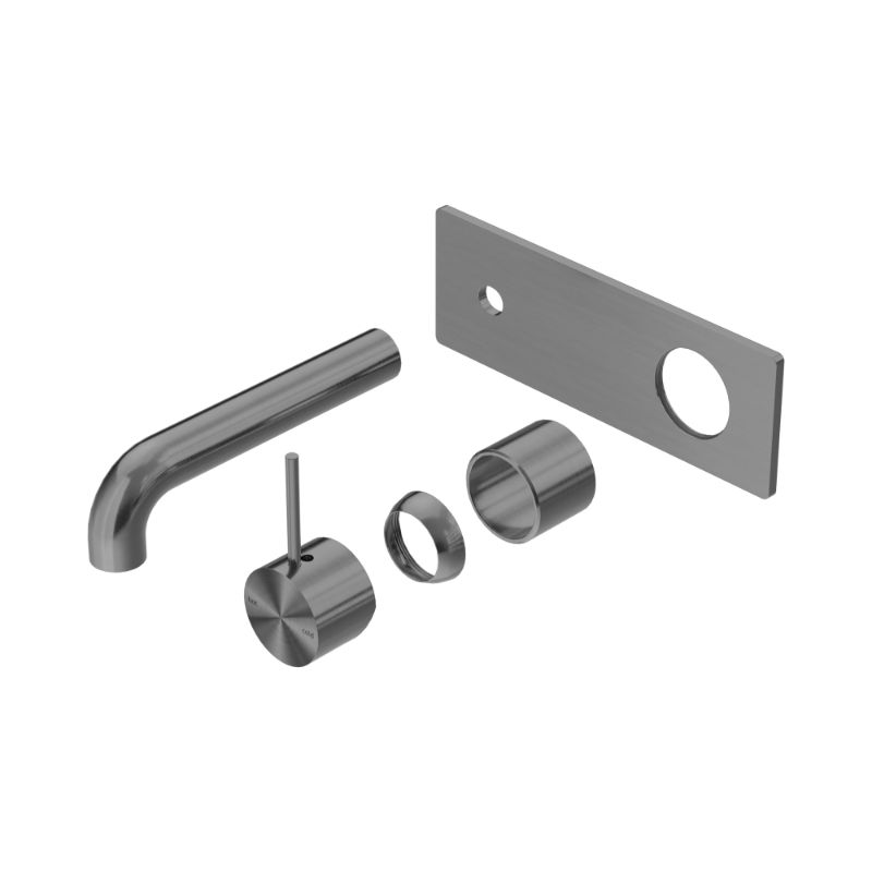 Mecca Wall Basin/Bath Mixer Handle Up 160mm Trim Kits Only Gun Metal