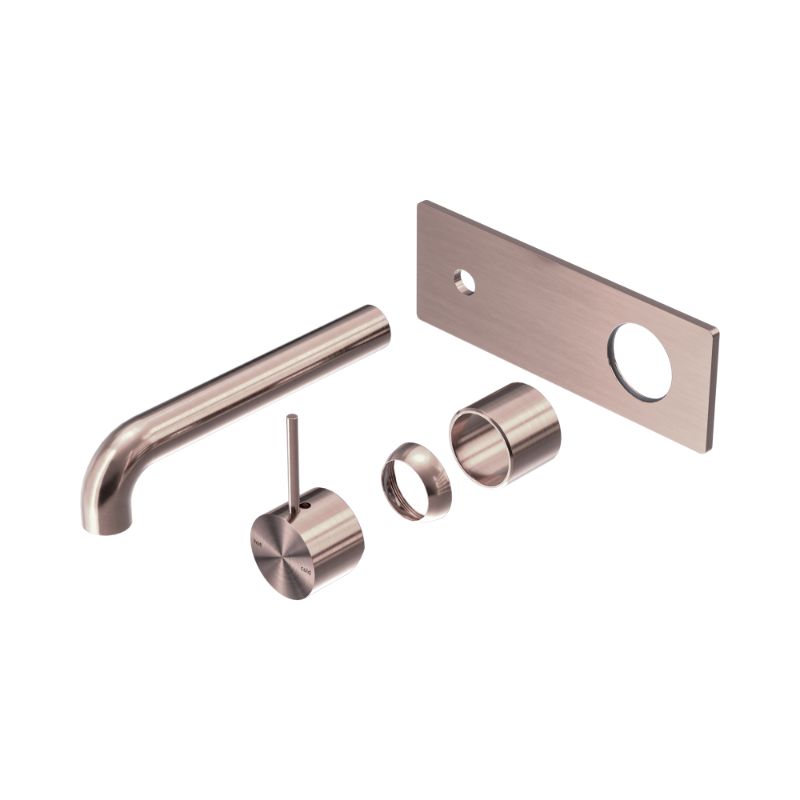 Mecca Wall Basin/Bath Mixer Handle Up 230mm Trim Kits Only Brushed Bronze