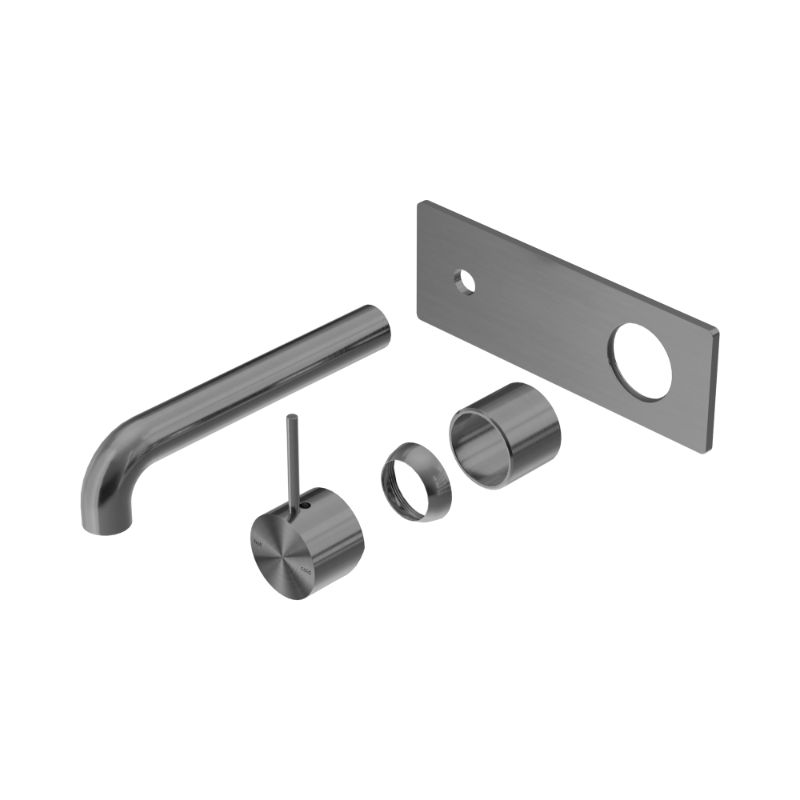 Mecca Wall Basin/Bath Mixer Handle Up 230mm Trim Kits Only Gun Metal