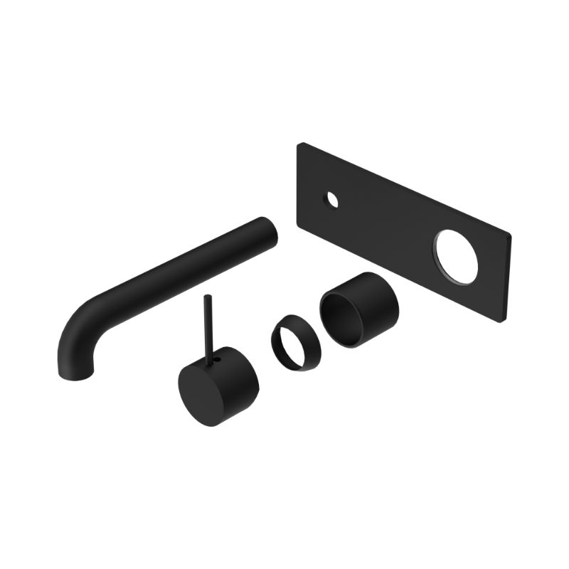 Mecca Wall Basin/Bath Mixer Handle Up 230mm Trim Kits Only Matte Black