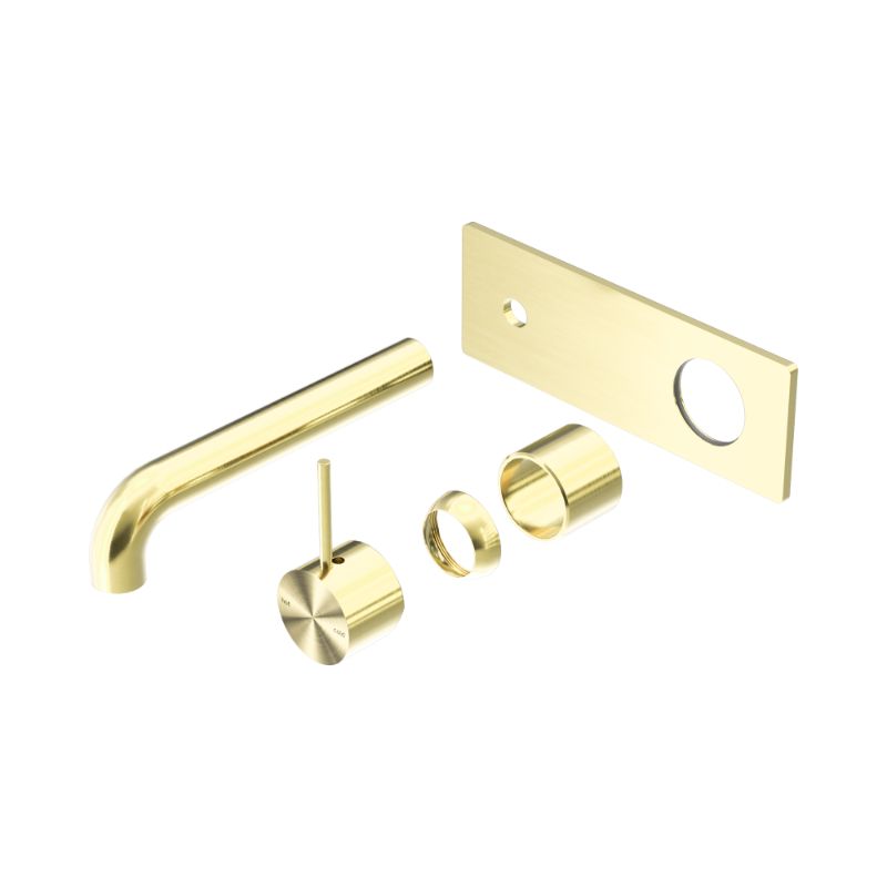 Mecca Wall Basin/Bath Mixer Handle Up 260mm Trim Kits Only Brushed Gold