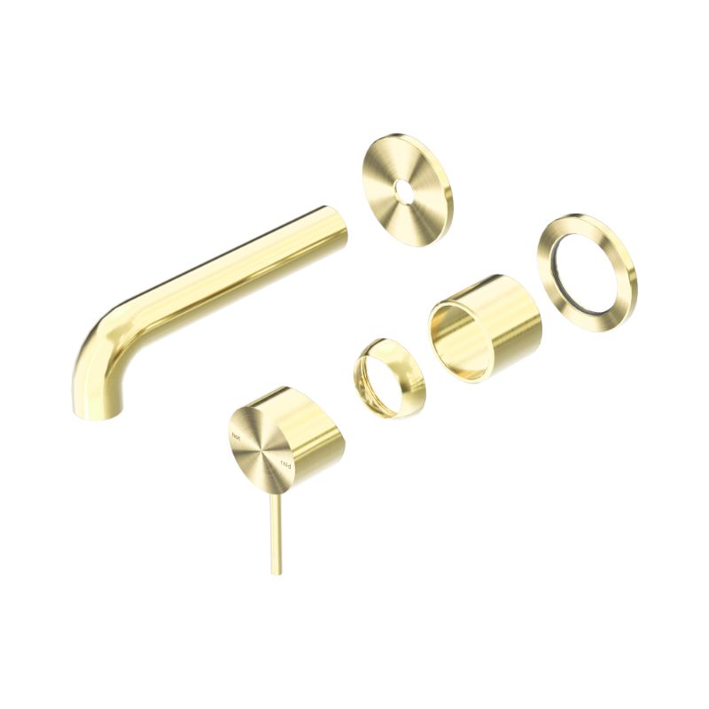 Mecca Wall Basin/Bath Mixer Separate Back Plate 160mm Trim Kits Only Brushed Gold