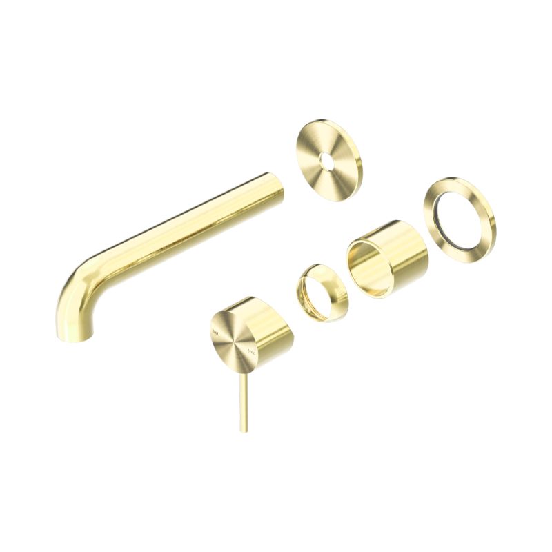 Mecca Wall Basin/Bath Mixer Separate Back Plate 185mm Trim Kits Only Brushed Gold