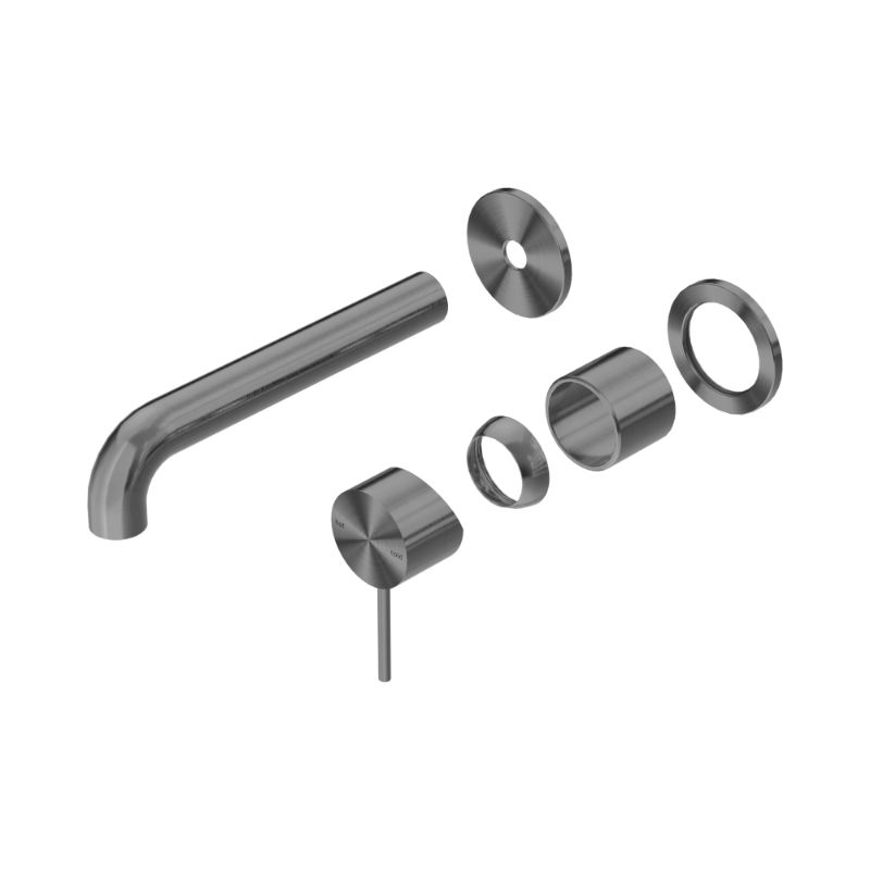 Mecca Wall Basin/Bath Mixer Separate Back Plate 185mm Trim Kits Only Gun Metal