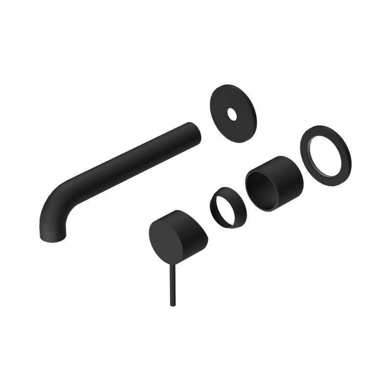 Mecca Wall Basin/Bath Mixer Separate Back Plate 185mm Trim Kits Only Matte Black