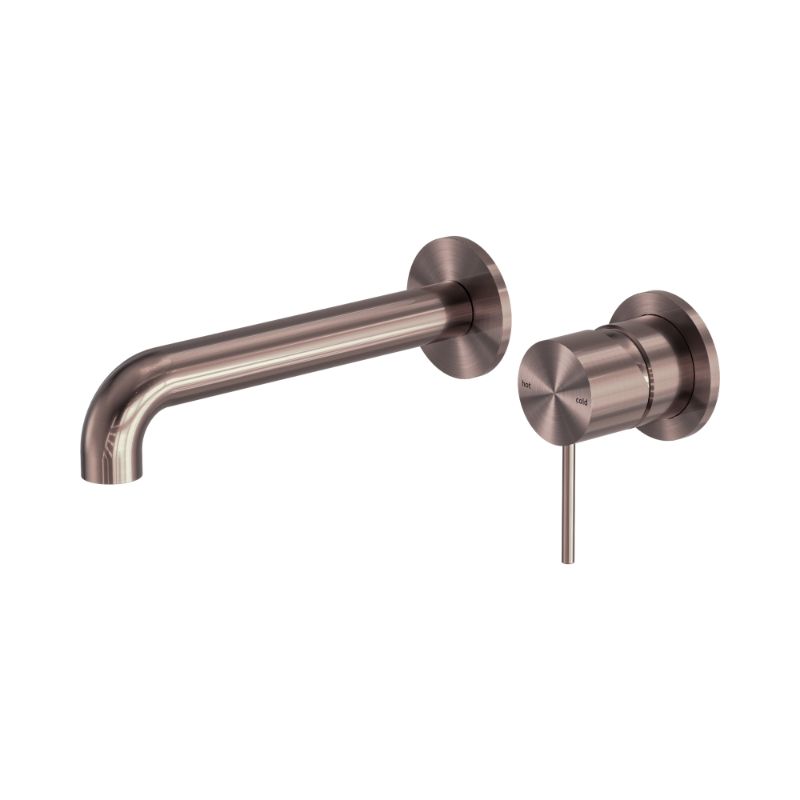 Mecca Wall Basin/Bath Mixer Separate Back Plate 230mm Brushed Bronze