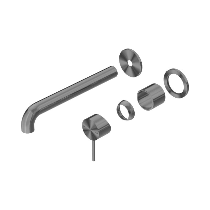 Mecca Wall Basin/Bath Mixer Separate Back Plate 230mm Trim Kits Only Gun Metal