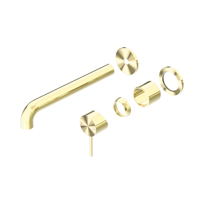 Mecca Wall Basin/Bath Mixer Separate Back Plate 260mm Trim Kits Only Brushed Gold