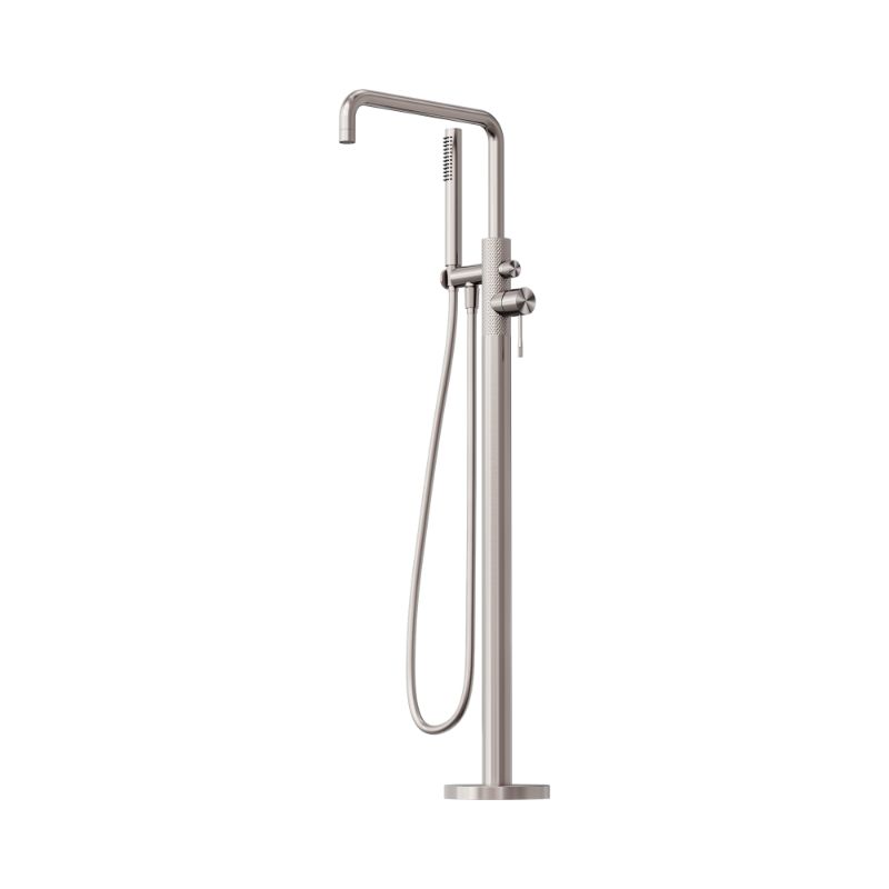 Opal Freestanding Bath Mixer With Hand Shower Brushed Nickel