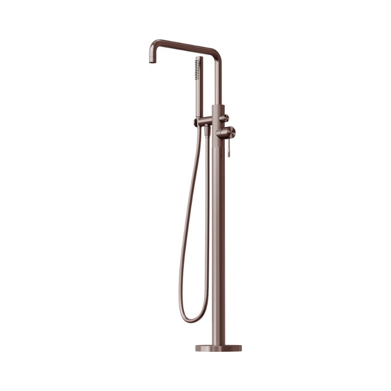 Opal Freestanding Bath Mixer With Hand Shower Brushed Bronze