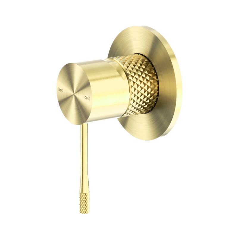 Opal Shower Mixer 80mm Plate Brushed Gold
