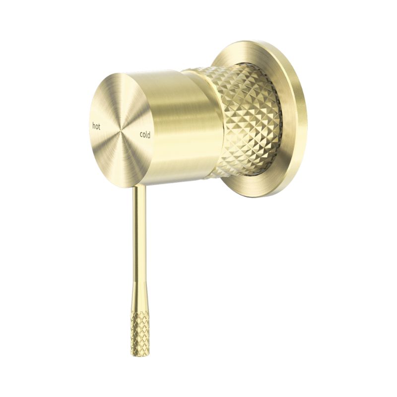 Opal Shower Mixer 60mm Plate Brushed Gold